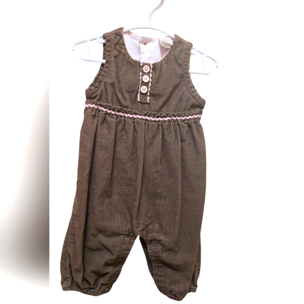 3/$15 Carter's Brown Overalls Infant Size 3 Mos